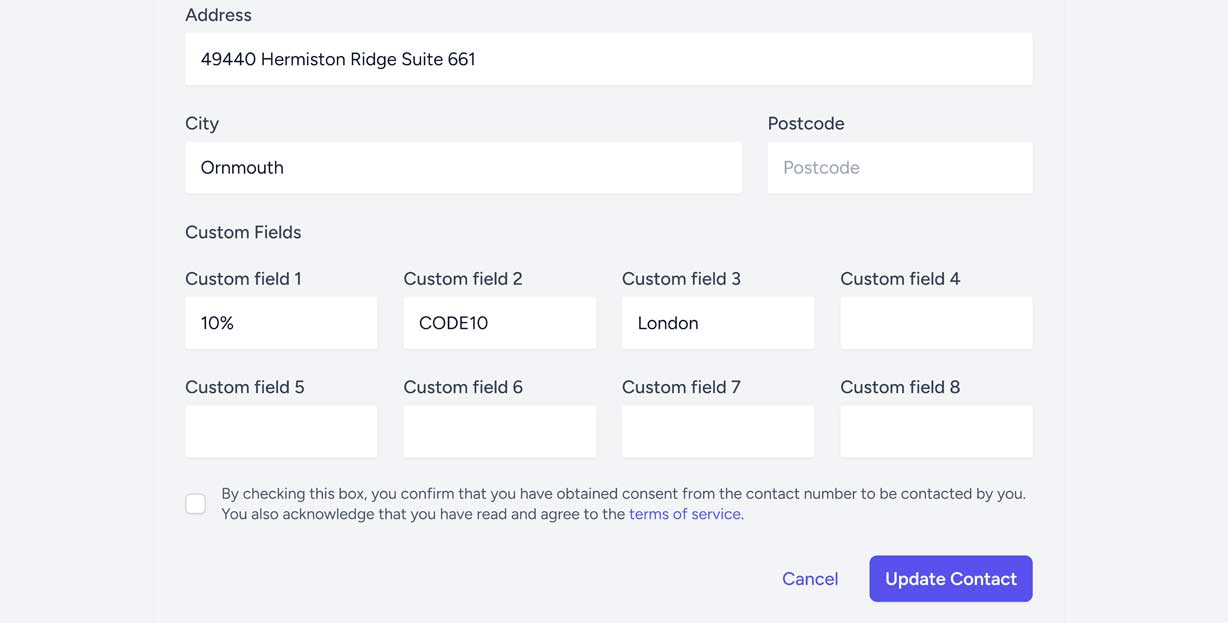 screenshot of CastMessage