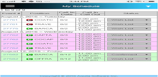 screenshot of CaterXpert