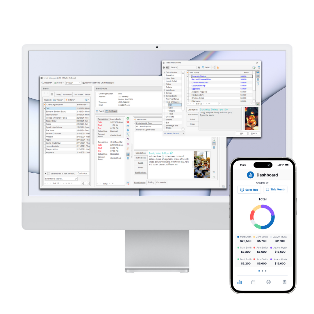 screenshot of Caterease