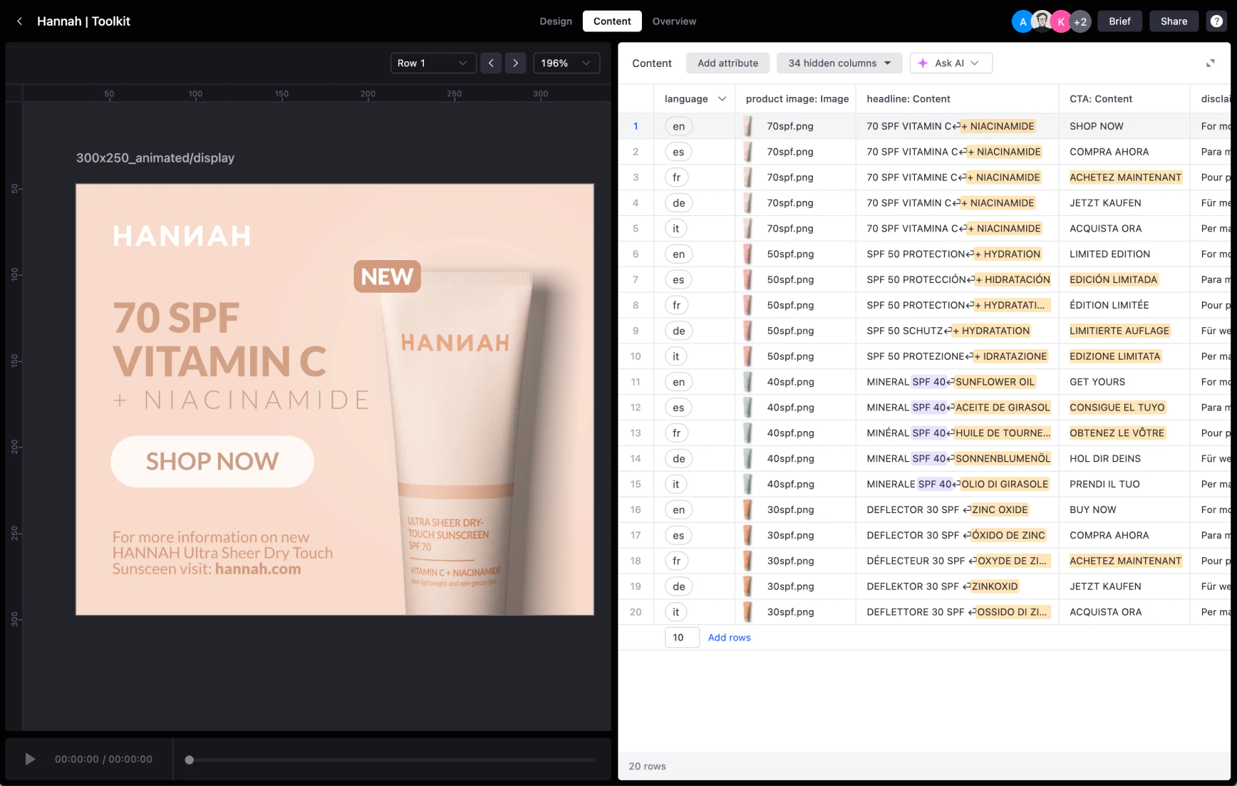 screenshot of Celtra