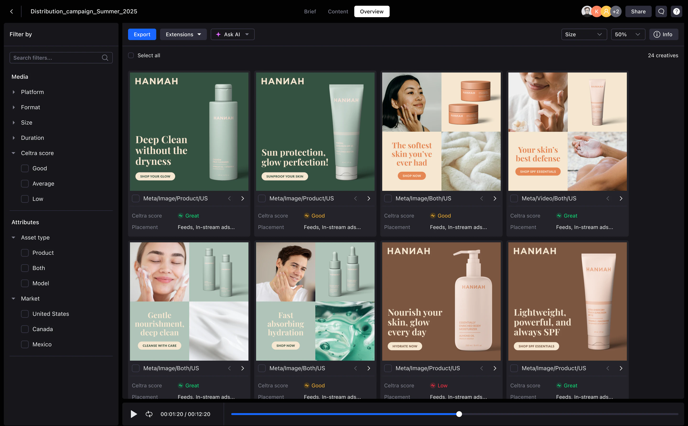 screenshot of Celtra