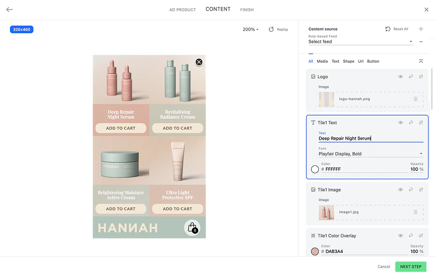 screenshot of Celtra