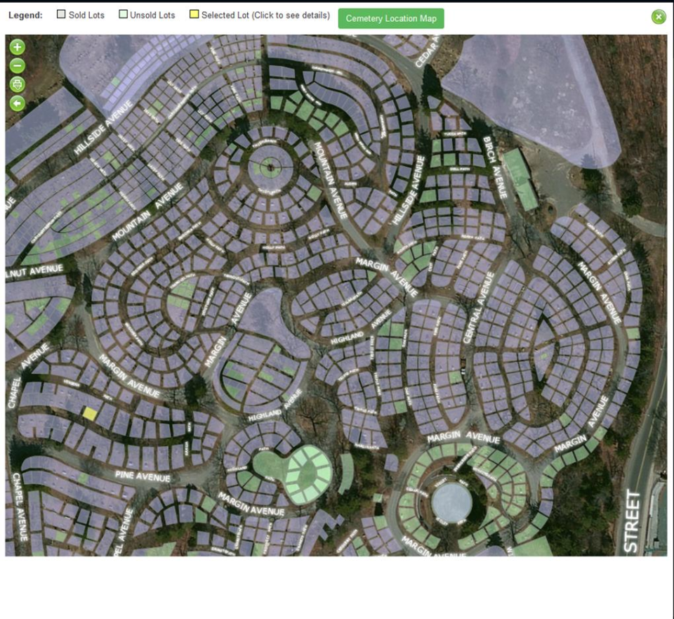 screenshot of CemeteryFind