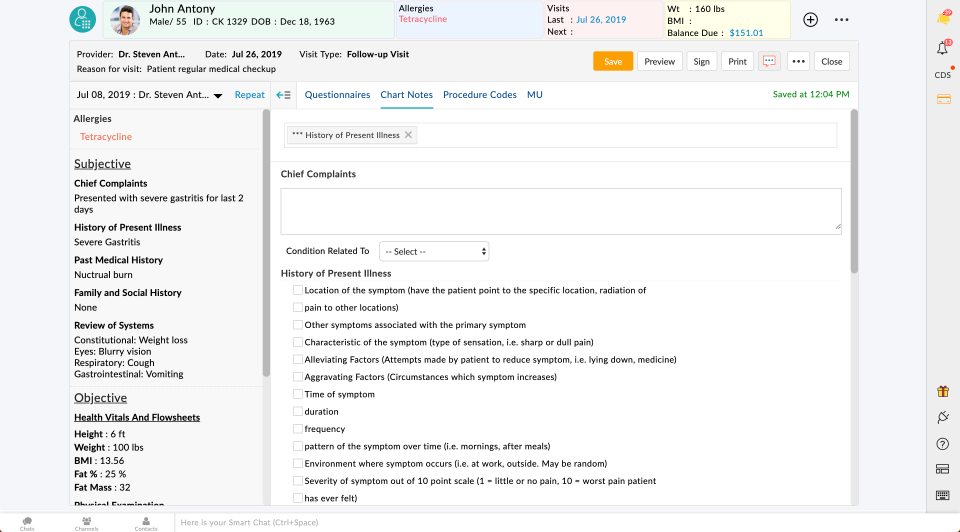 screenshot of CharmHealth