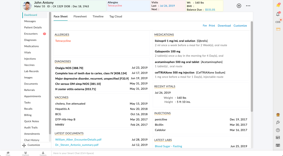 screenshot of CharmHealth