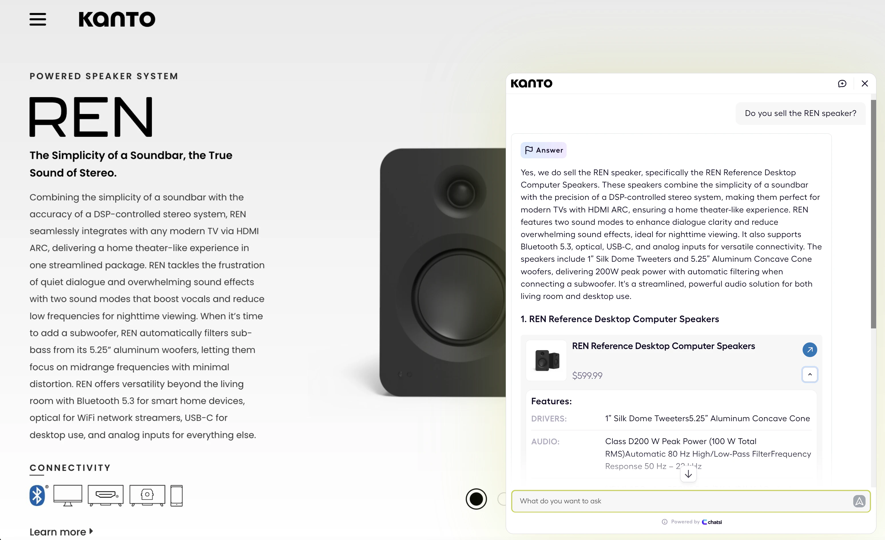 screenshot of Chatsi