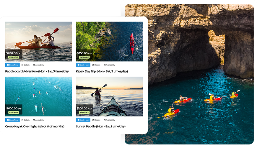 screenshot of Checkfront