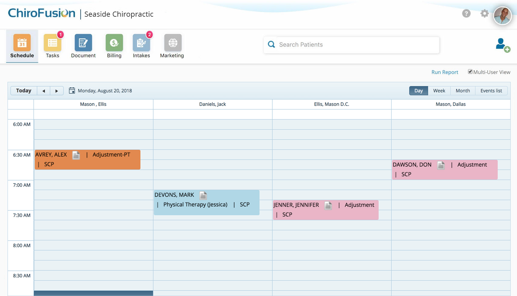 screenshot of ChiroFusion
