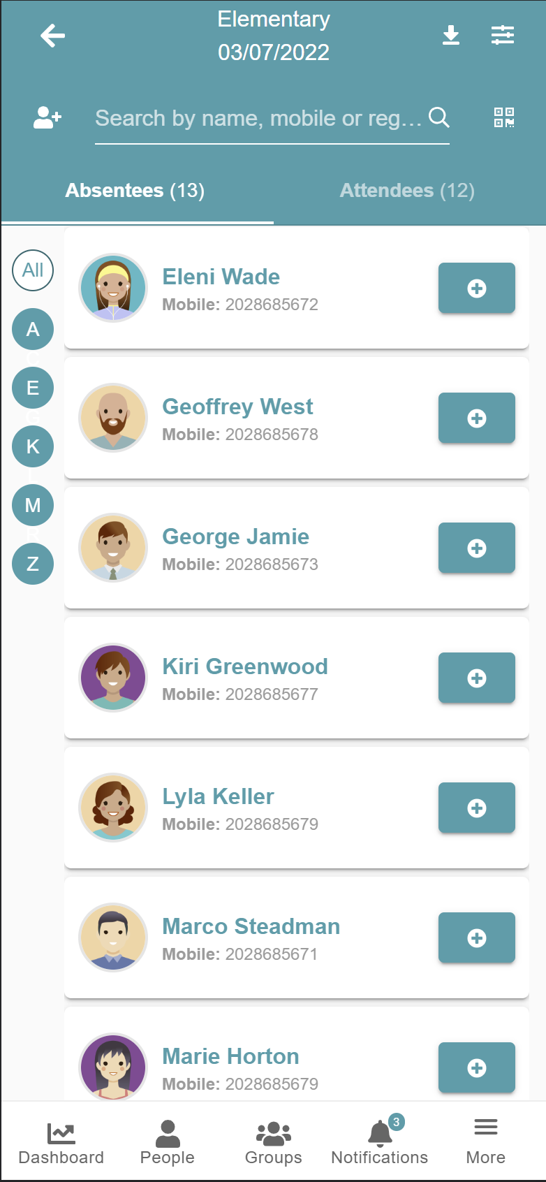 screenshot of Chmeetings
