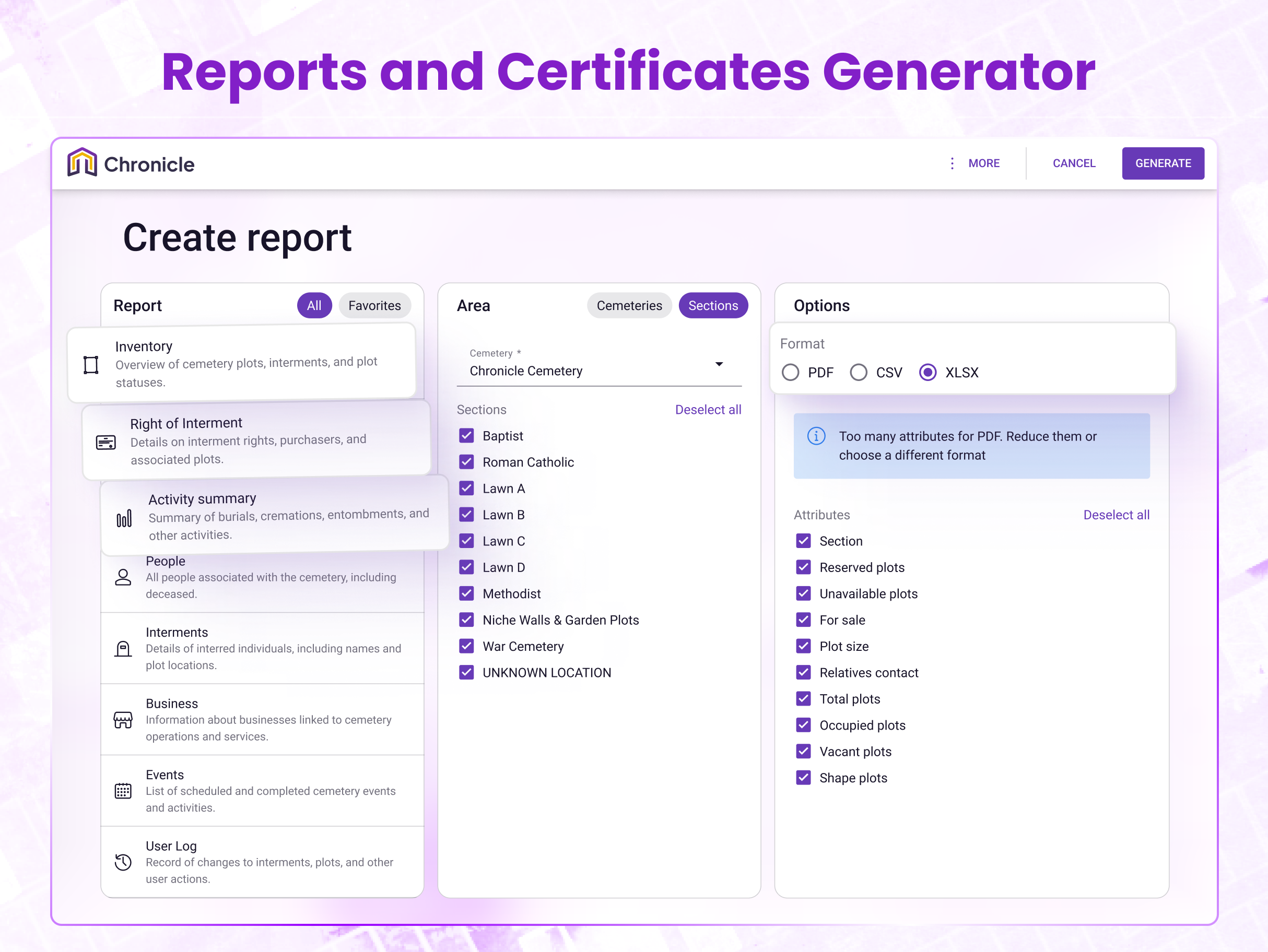 screenshot of Chronicle