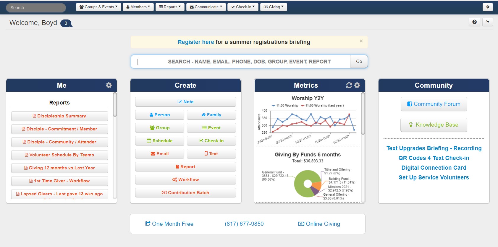 screenshot of Churchteams