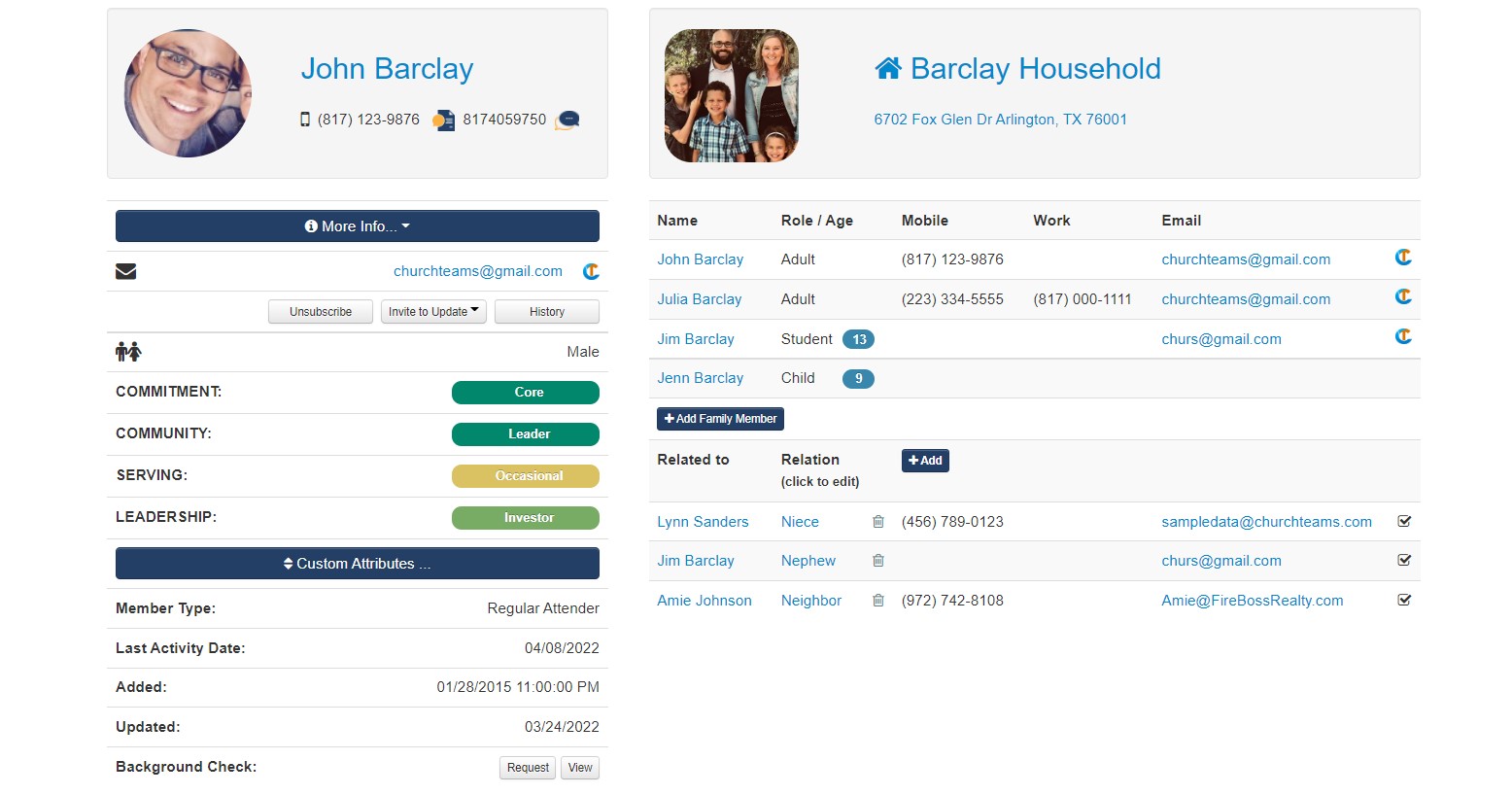 screenshot of Churchteams