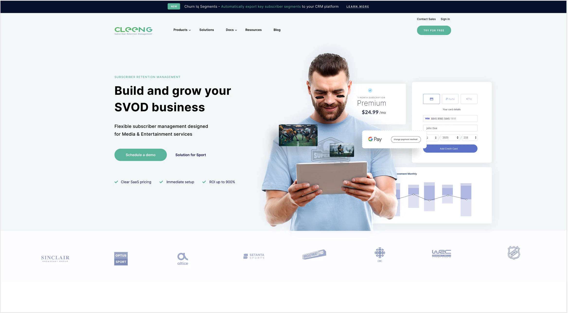 screenshot of ChurnIQ