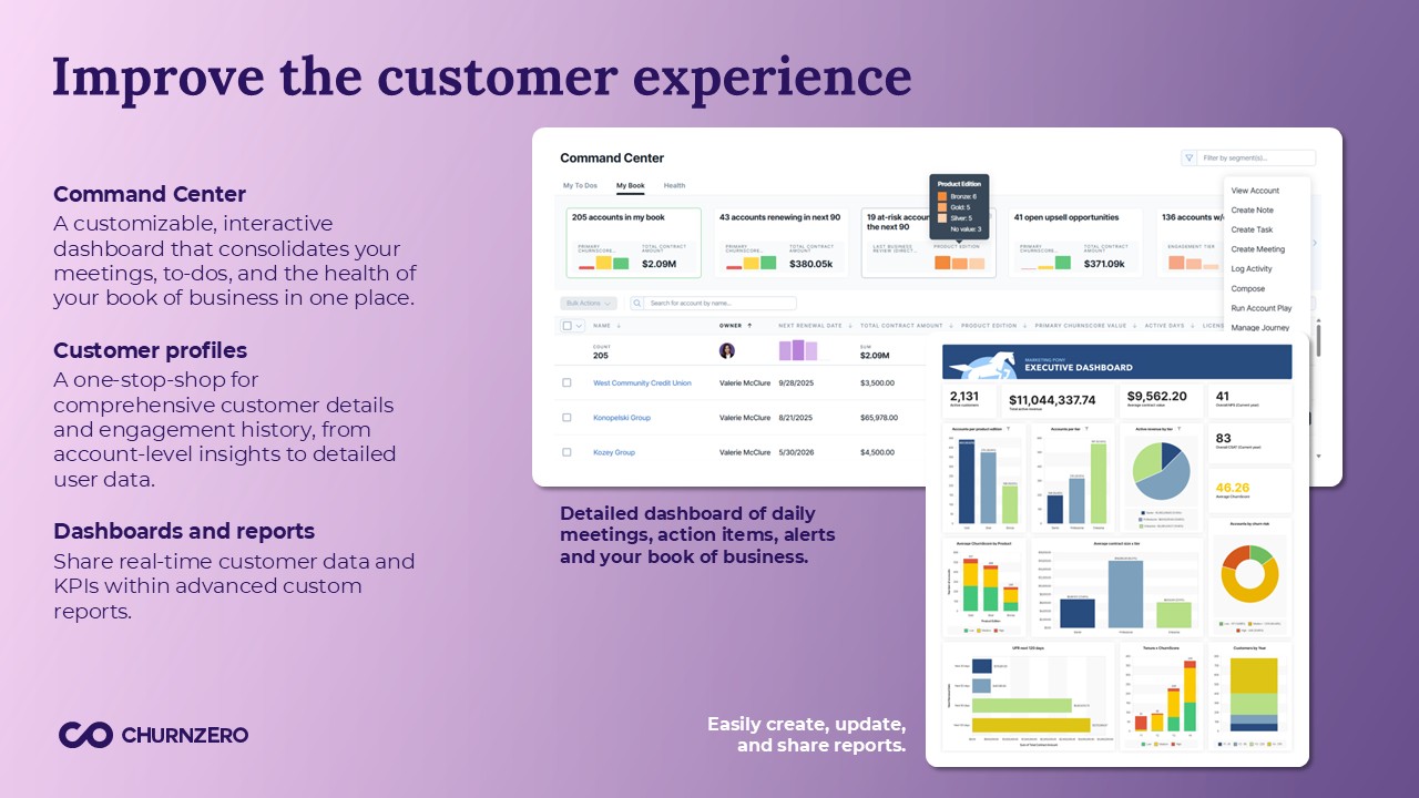 screenshot of ChurnZero