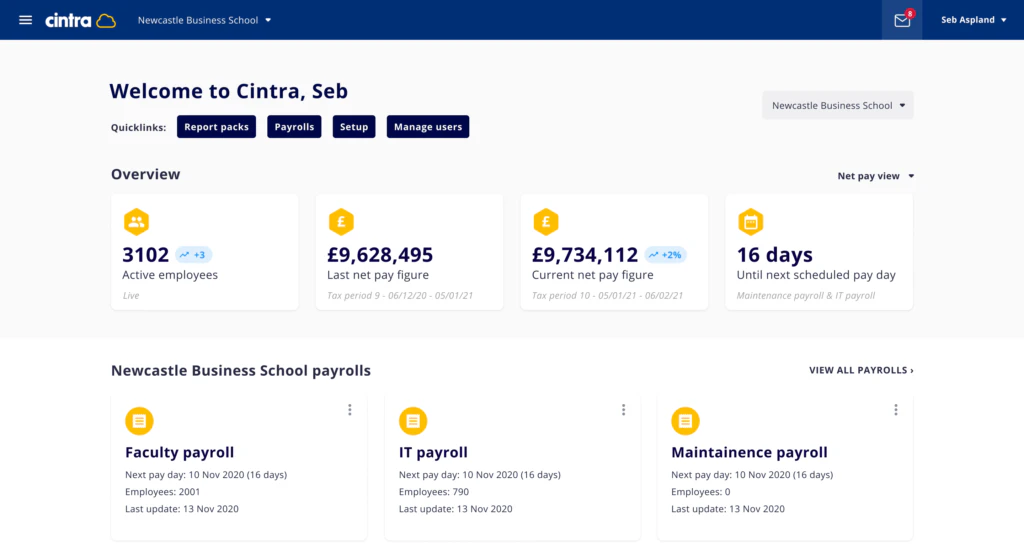 screenshot of Cintra