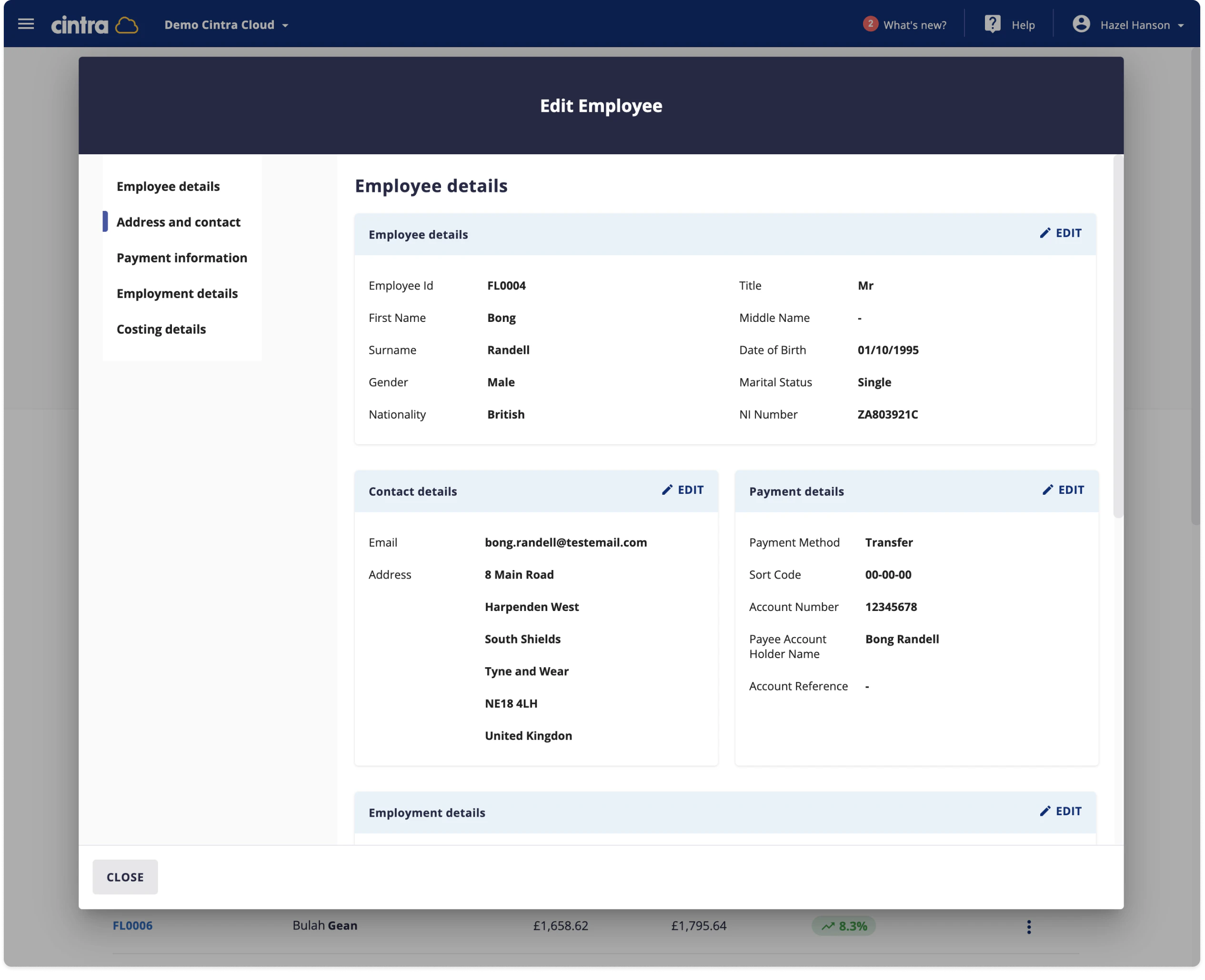 screenshot of Cintra