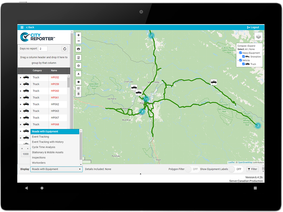 screenshot of CityReporter