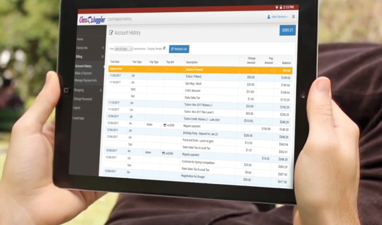 screenshot of ClassJuggler
