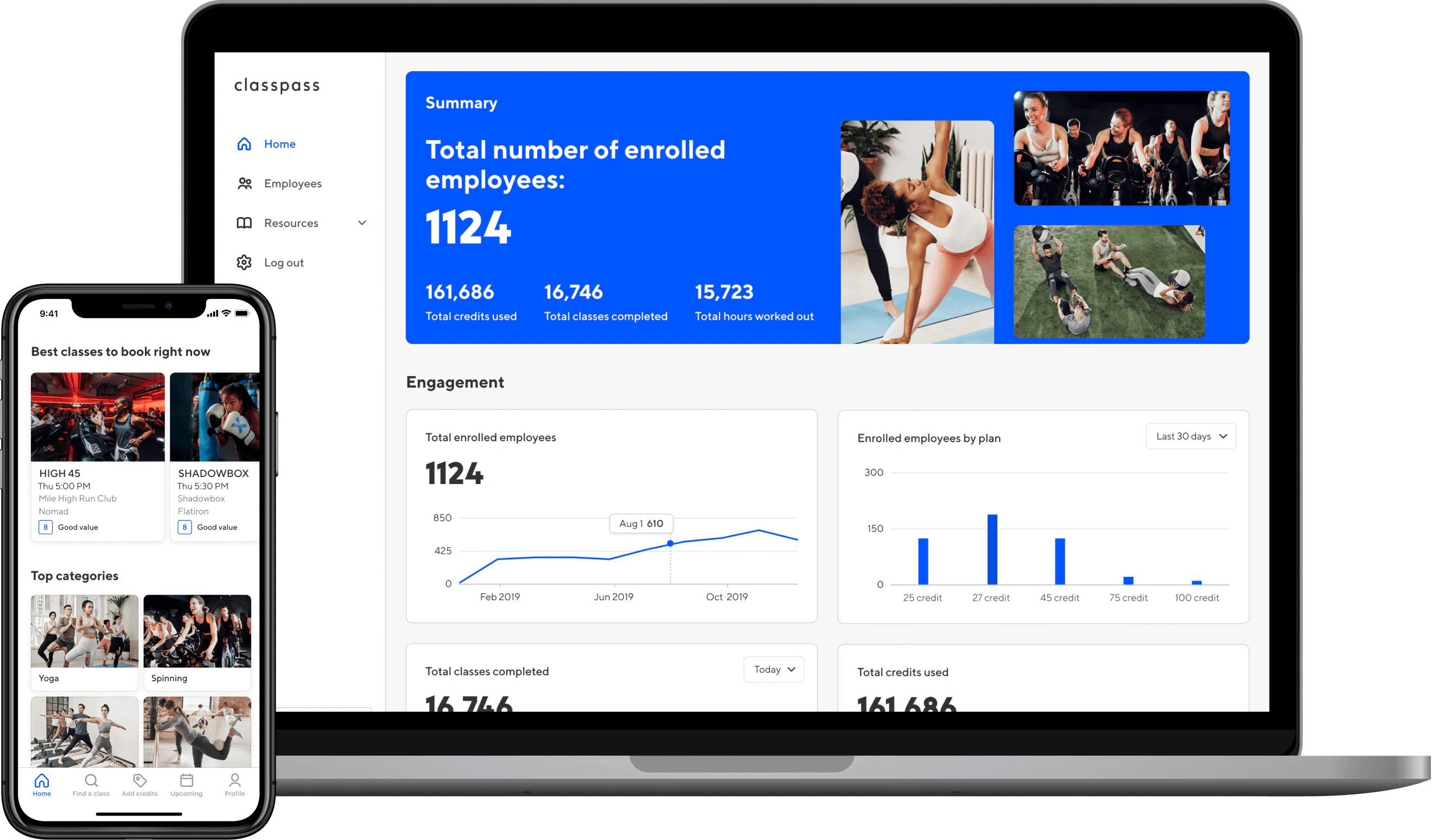 screenshot of ClassPass