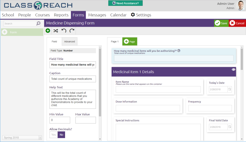 screenshot of ClassReach