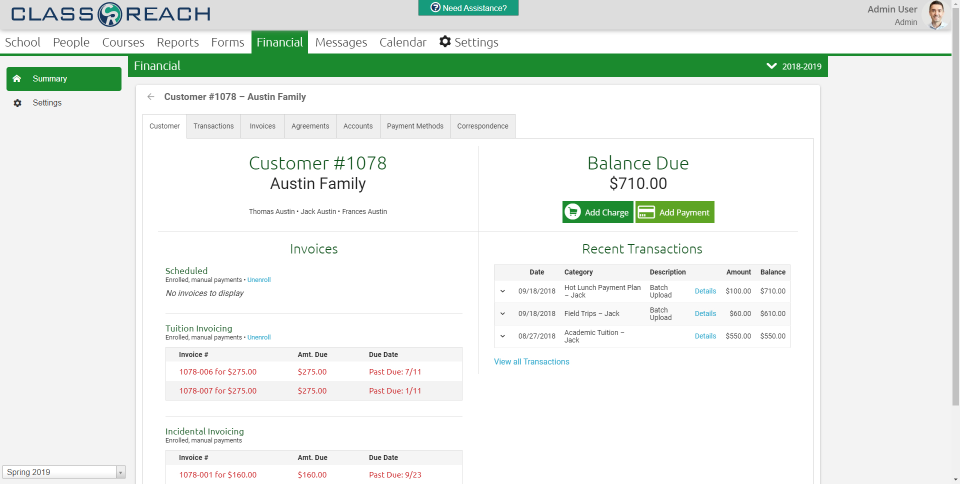 screenshot of ClassReach