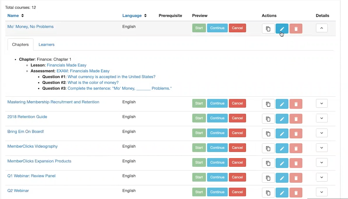 screenshot of Classroom