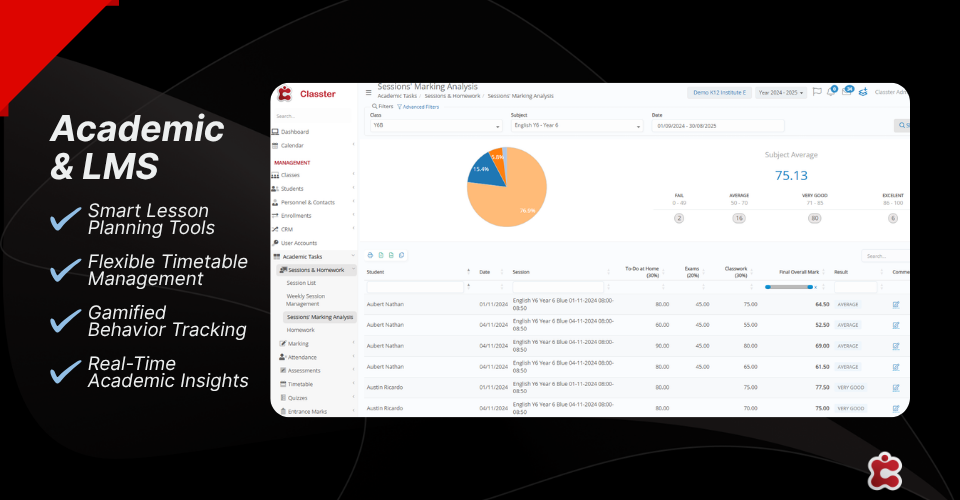 screenshot of Classter