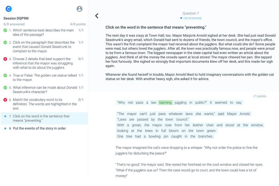 screenshot of Classtime
