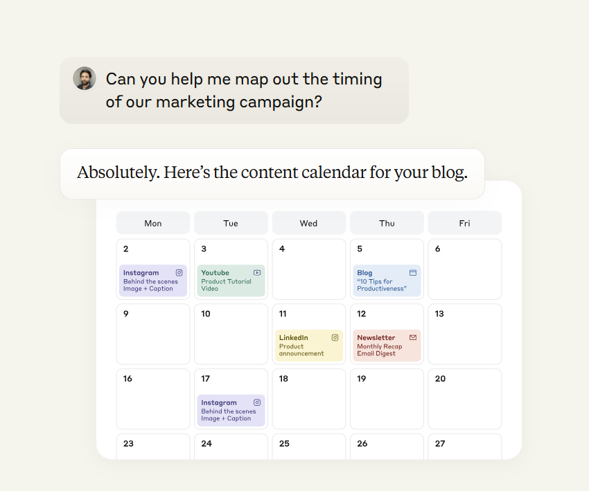 screenshot of Claude