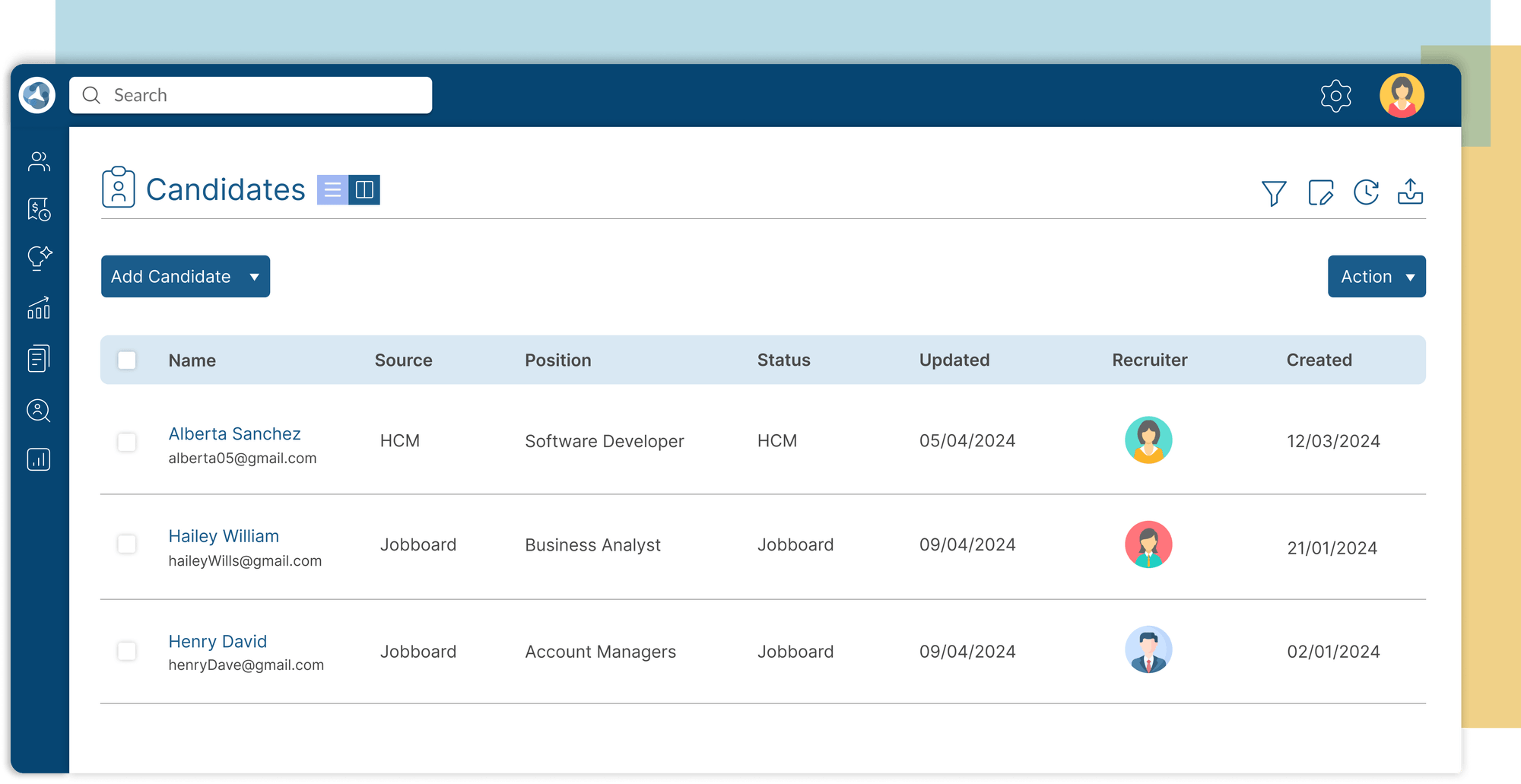 screenshot of ClayHR