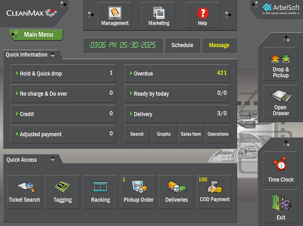 screenshot of CleanMax