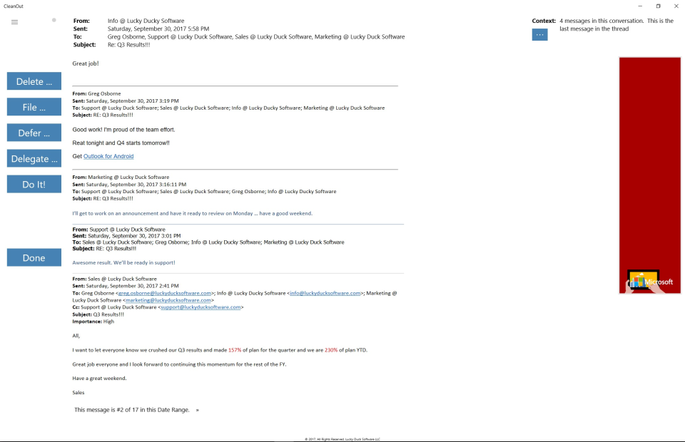 screenshot of CleanOut