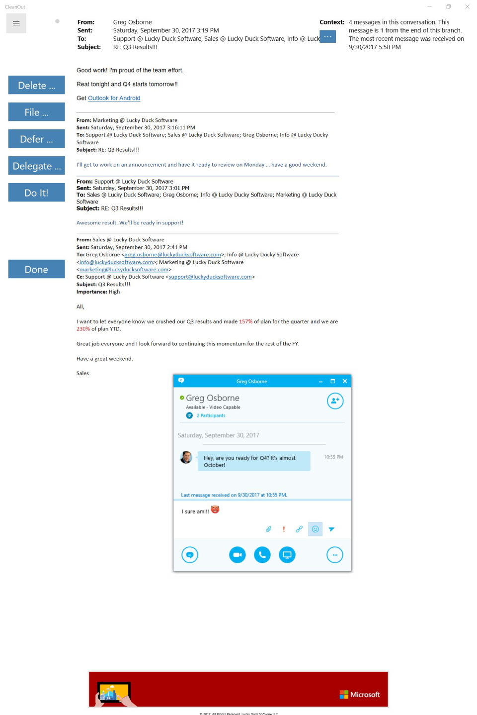 screenshot of CleanOut