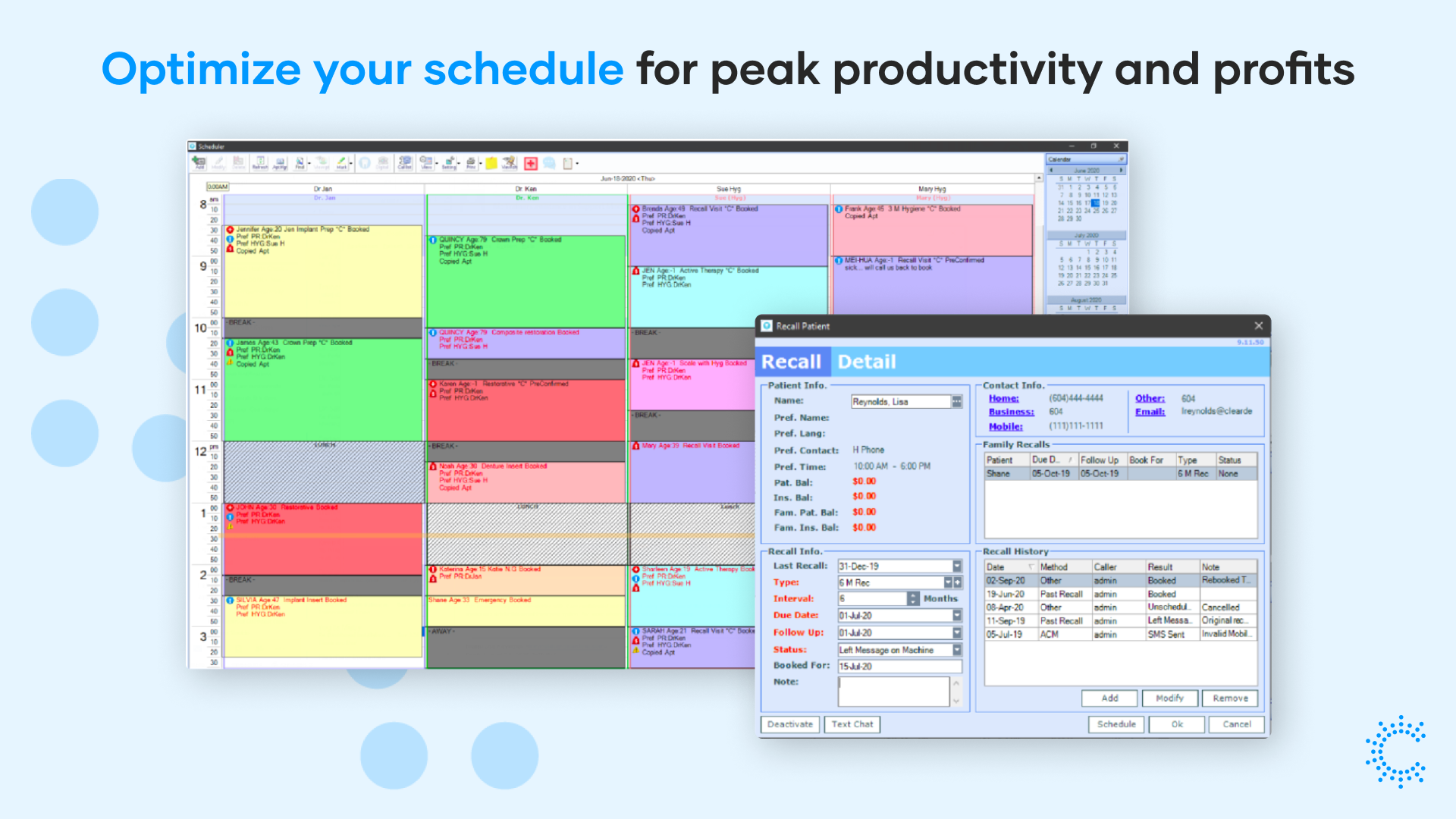 screenshot of ClearDent