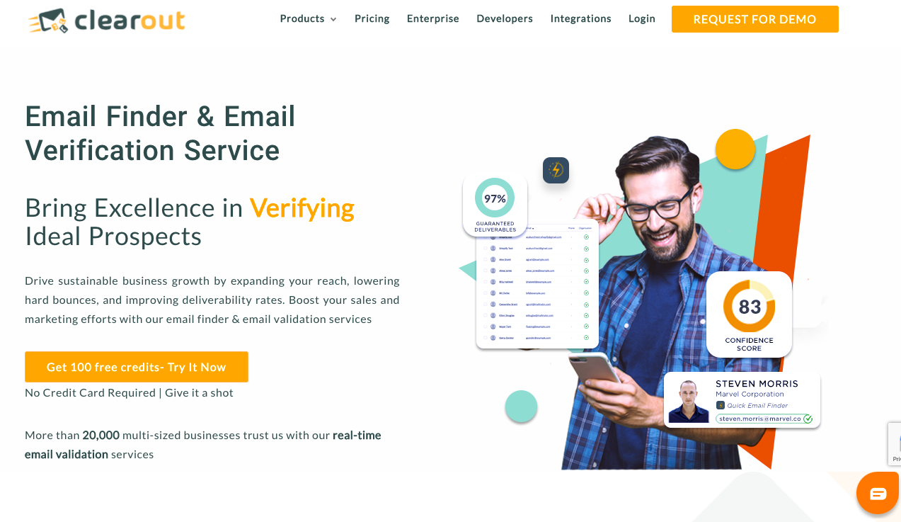screenshot of Clearout