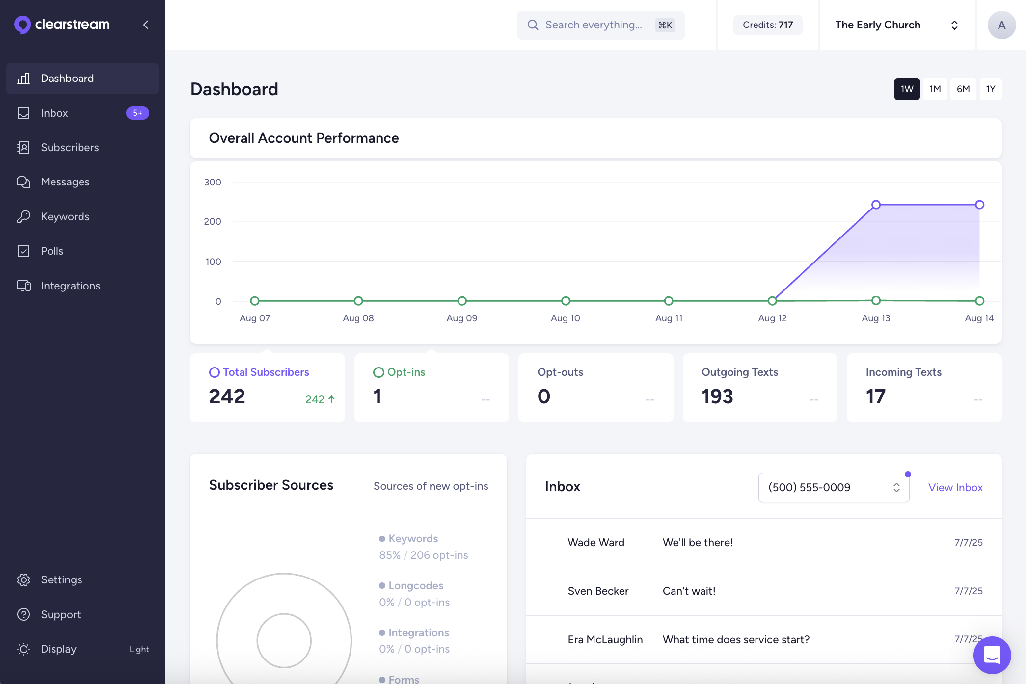 screenshot of Clearstream