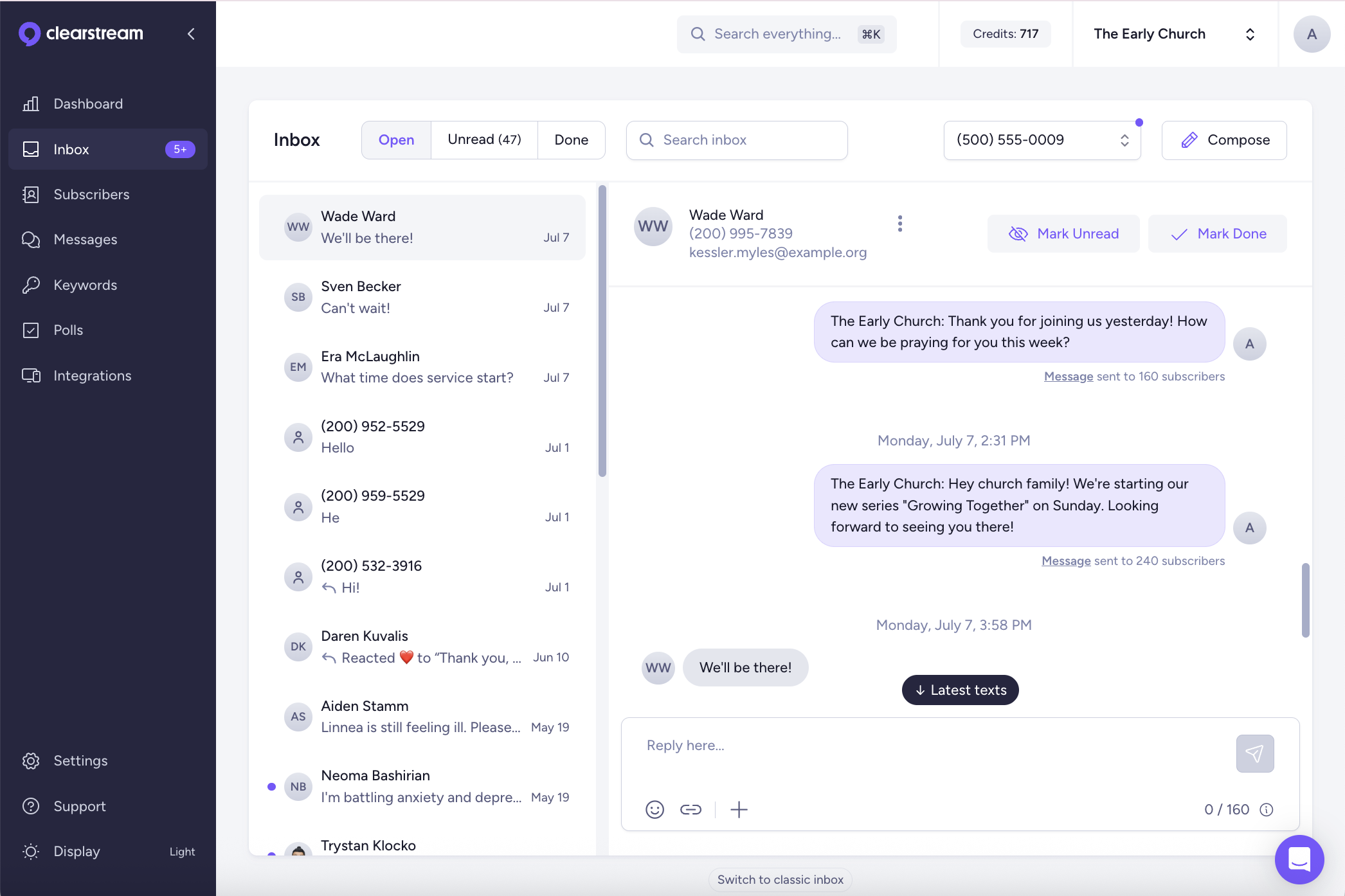 screenshot of Clearstream