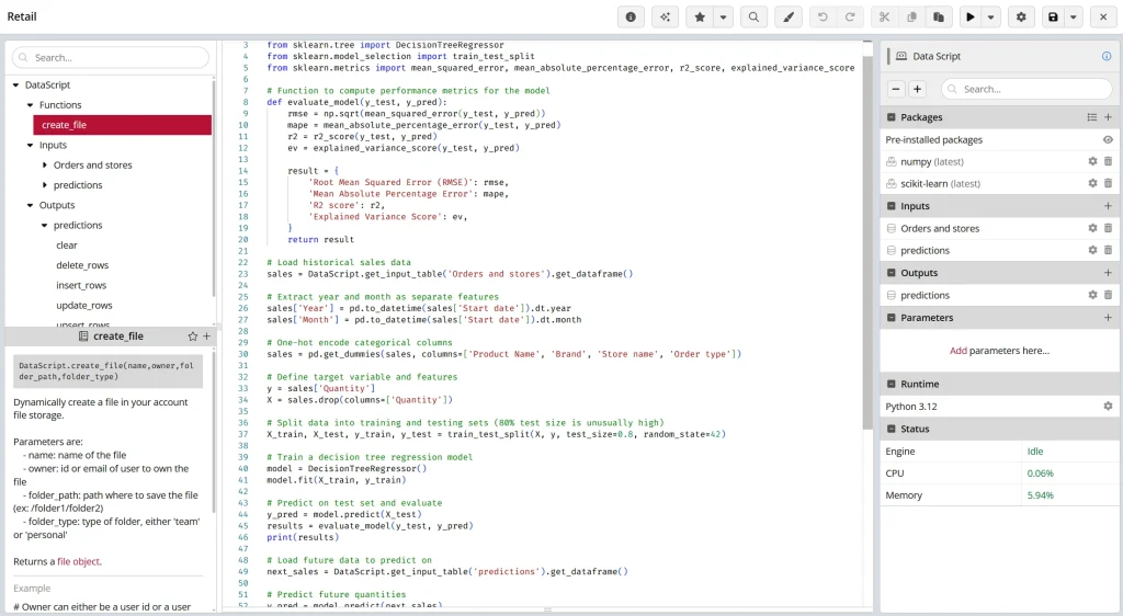 screenshot of ClicData
