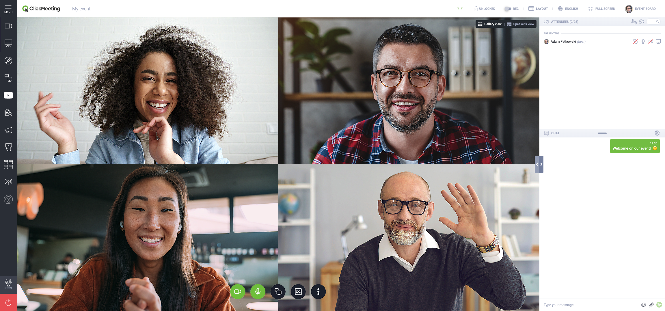 screenshot of ClickMeeting