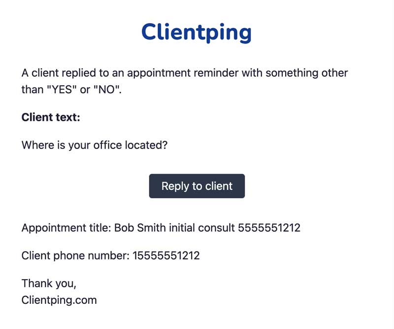 screenshot of Clientping