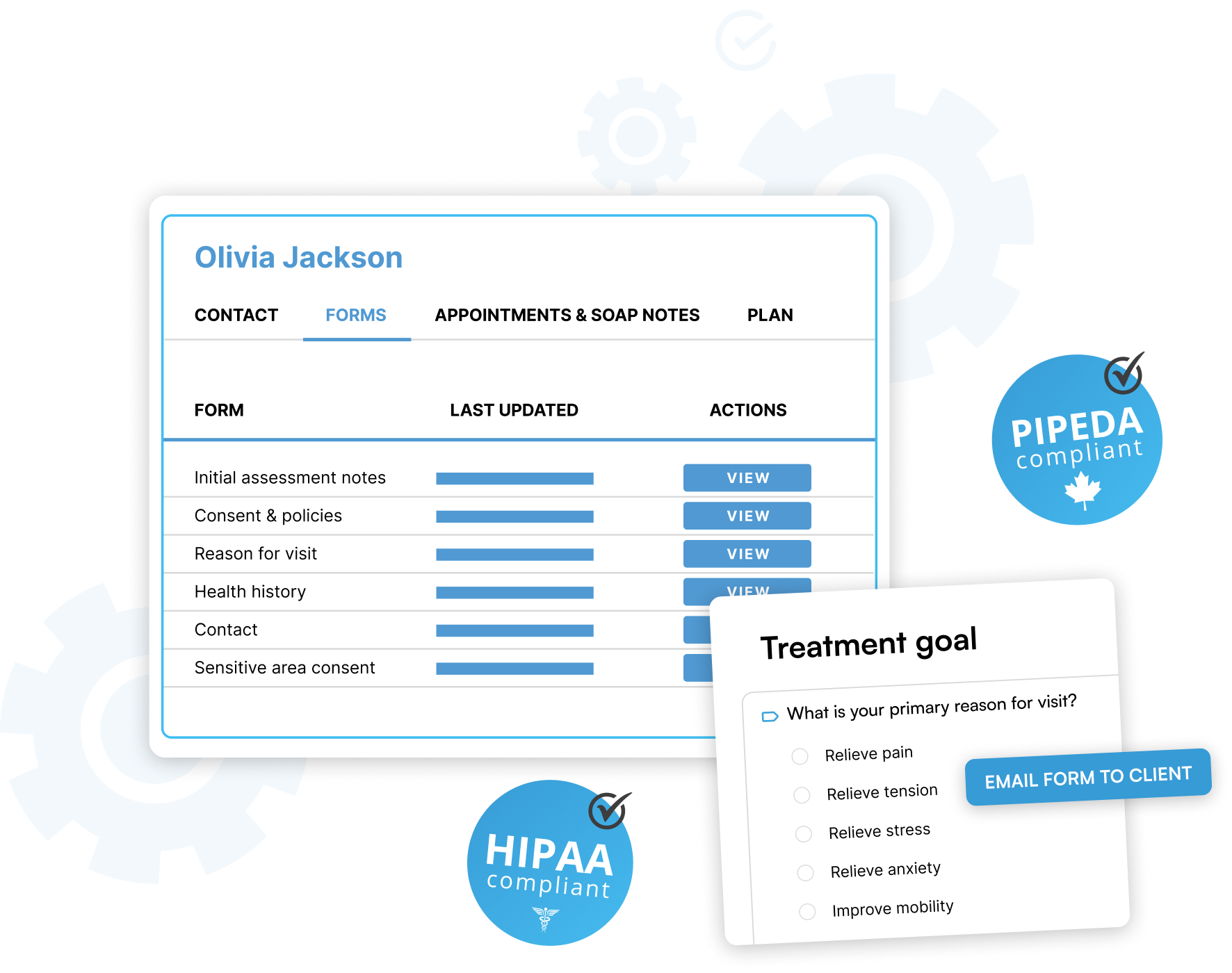 screenshot of ClinicSense