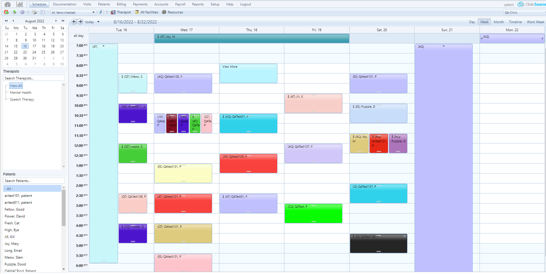 screenshot of ClinicSource