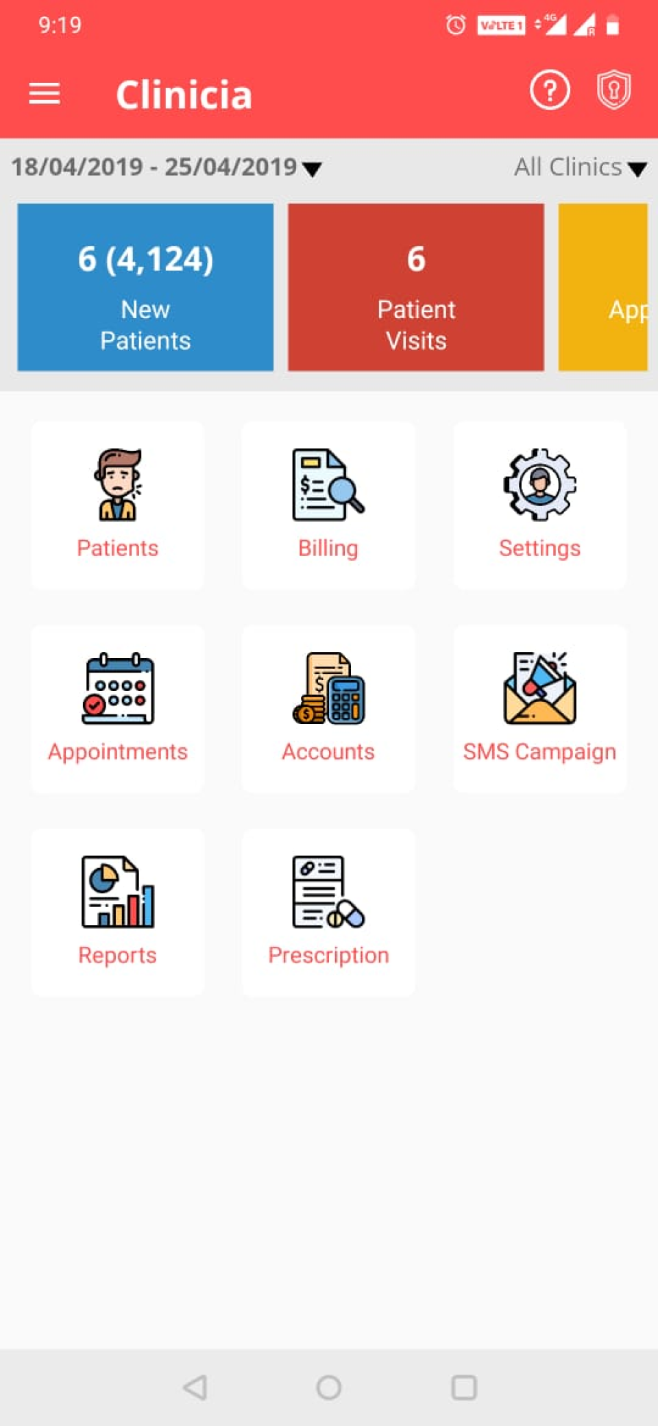 screenshot of Clinicia