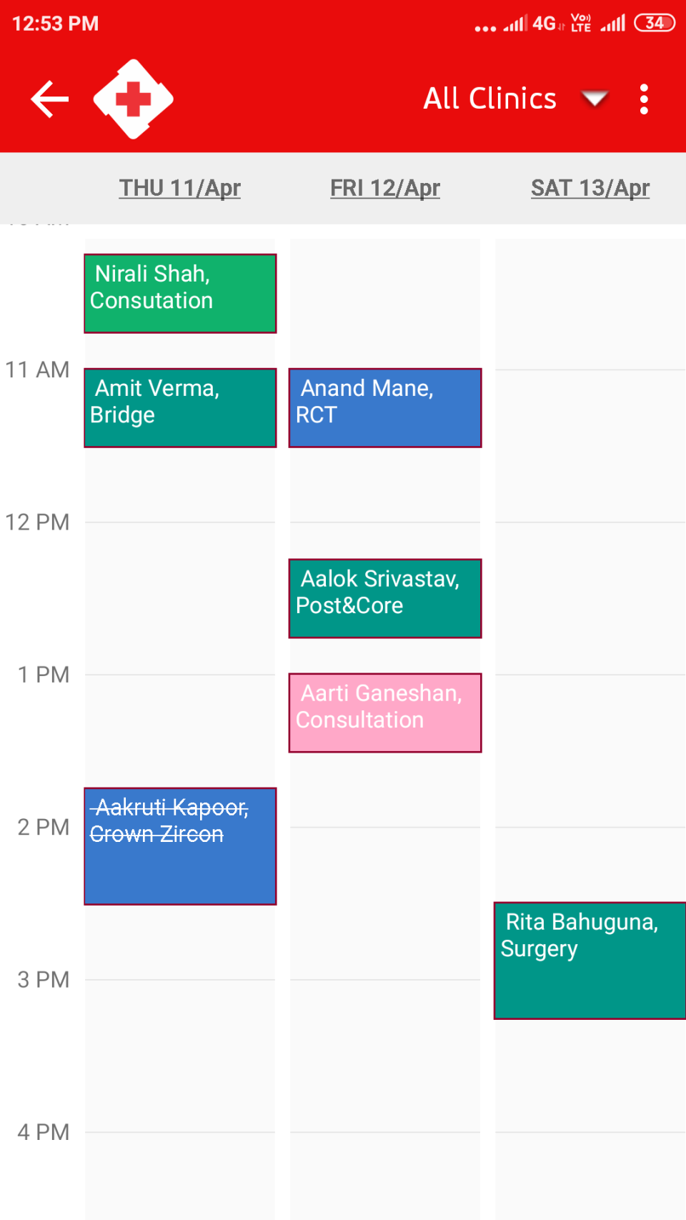 screenshot of Clinicia