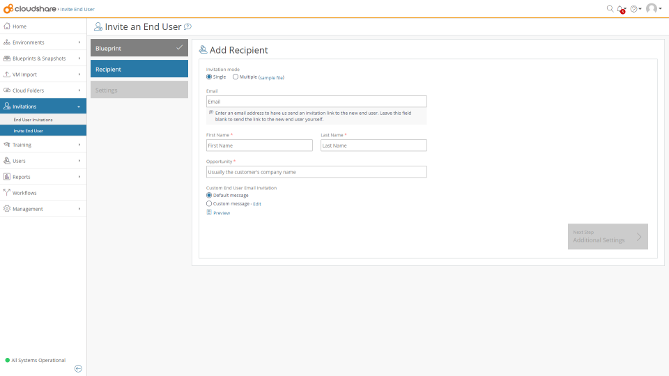 screenshot of CloudShare