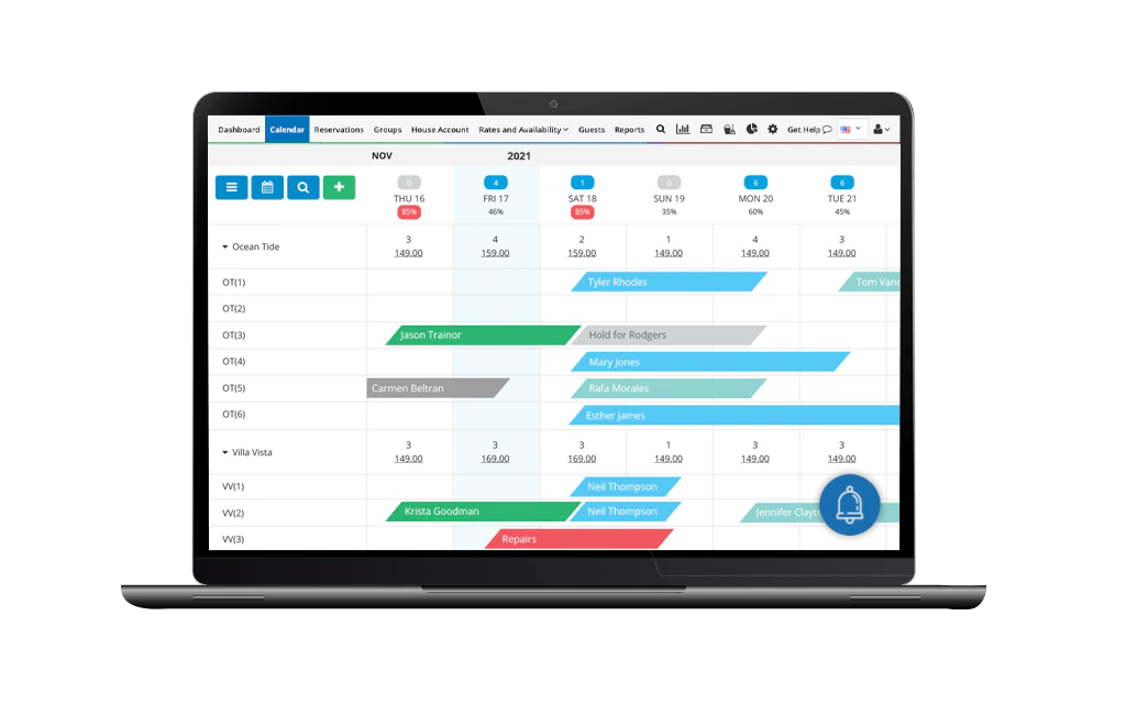 screenshot of Cloudbeds