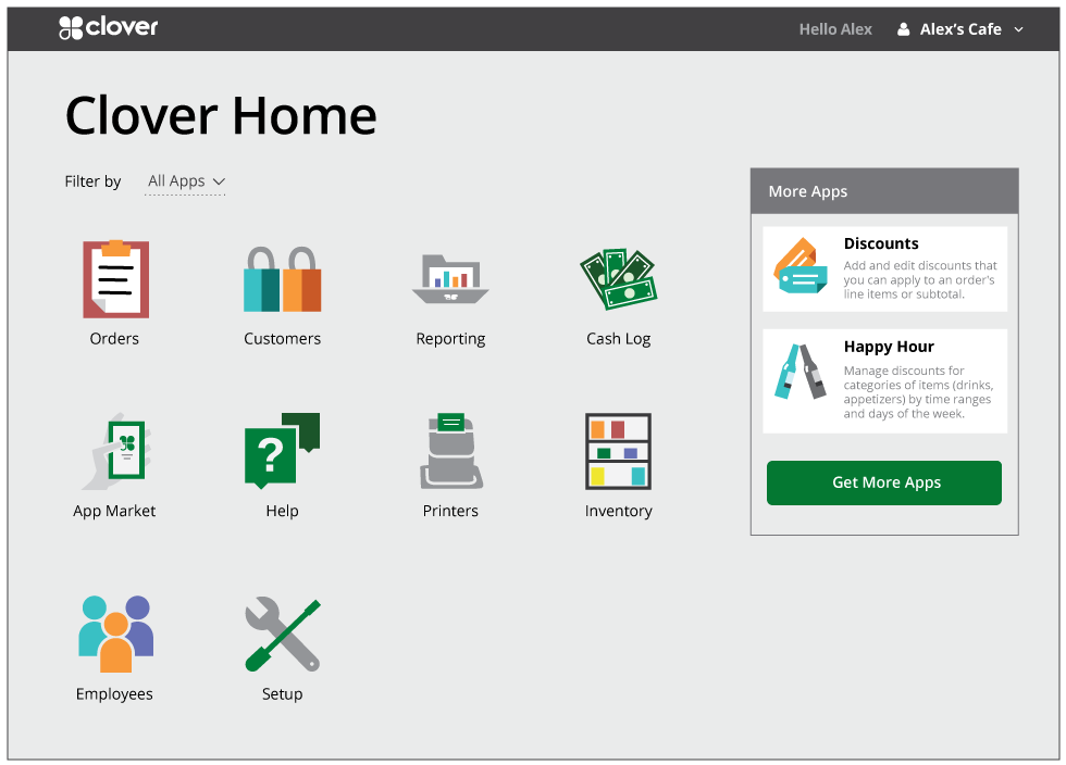 screenshot of Clover