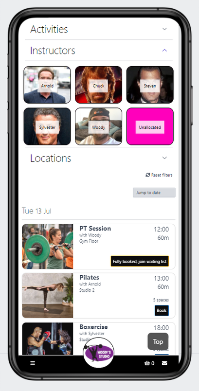 screenshot of ClubRight