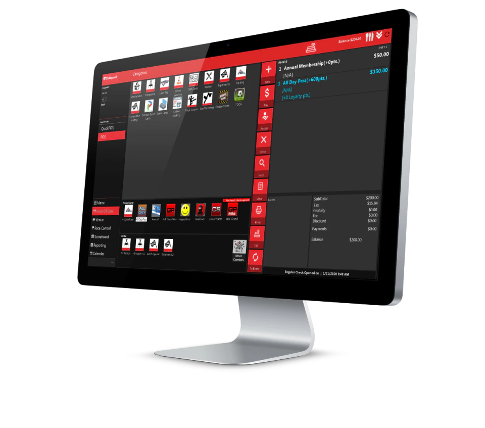 screenshot of Clubspeed