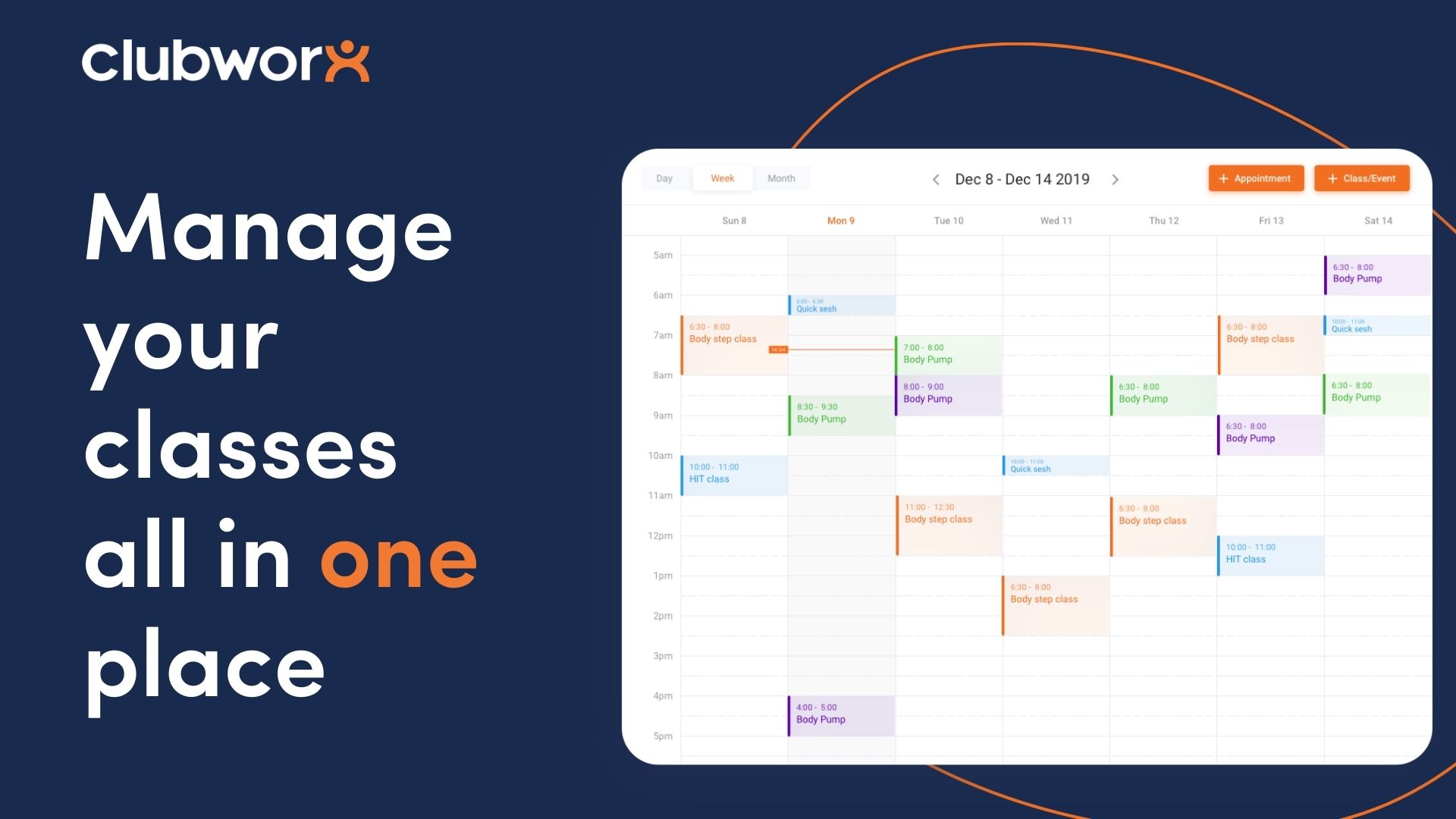 screenshot of Clubworx
